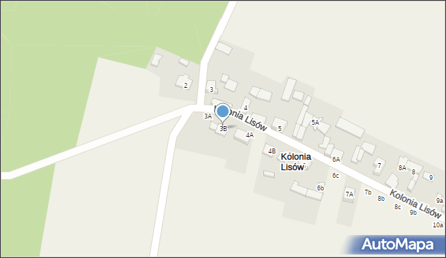 Kolonia Lisów, Kolonia Lisów, 3B, mapa Kolonia Lisów