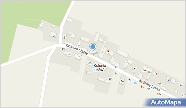 Kolonia Lisów, Kolonia Lisów, 5, mapa Kolonia Lisów