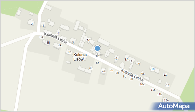 Kolonia Lisów, Kolonia Lisów, 6A, mapa Kolonia Lisów