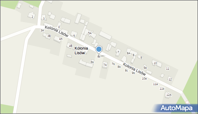 Kolonia Lisów, Kolonia Lisów, 6c, mapa Kolonia Lisów