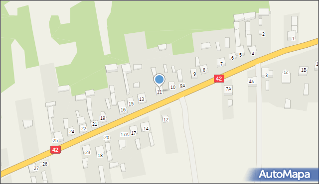 Kolonia Lisowice, Kolonia Lisowice, 11, mapa Kolonia Lisowice