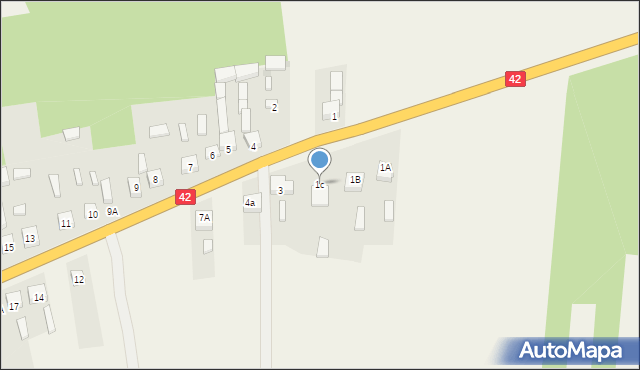 Kolonia Lisowice, Kolonia Lisowice, 1c, mapa Kolonia Lisowice