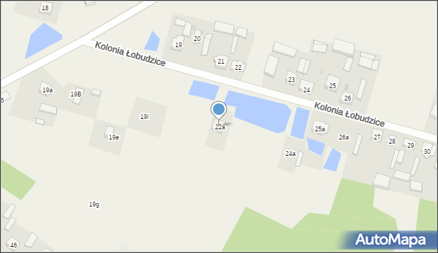 Kolonia Łobudzice, Kolonia Łobudzice, 22a, mapa Kolonia Łobudzice