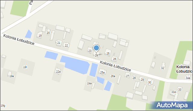 Kolonia Łobudzice, Kolonia Łobudzice, 24, mapa Kolonia Łobudzice
