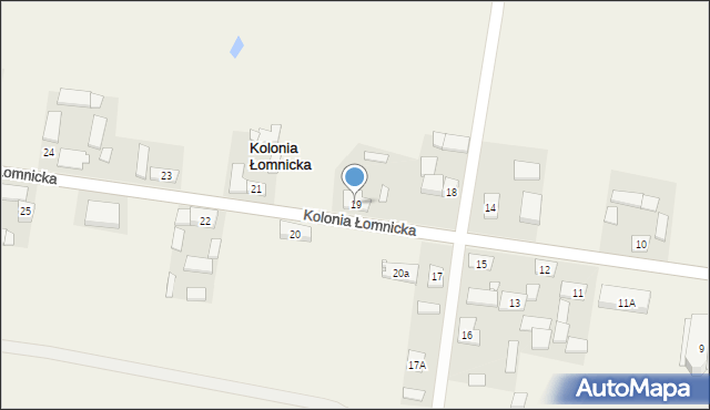 Kolonia Łomnicka, Kolonia Łomnicka, 19, mapa Kolonia Łomnicka