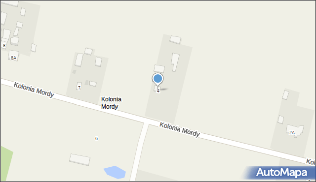 Kolonia Mordy, Kolonia Mordy, 4, mapa Kolonia Mordy