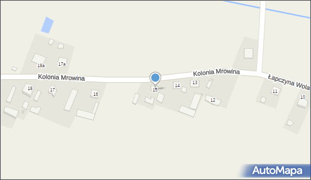 Kolonia Mrowina, Kolonia Mrowina, 15, mapa Kolonia Mrowina