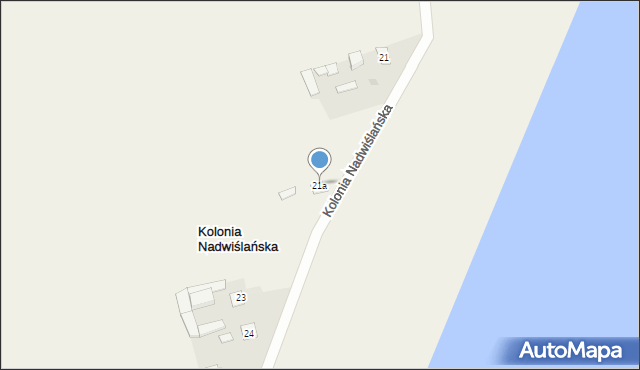 Kolonia Nadwiślańska, Kolonia Nadwiślańska, 21a, mapa Kolonia Nadwiślańska