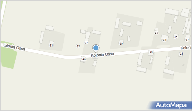 Kolonia Ossa, Kolonia Ossa, 14, mapa Kolonia Ossa