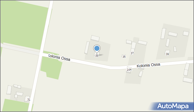 Kolonia Ossa, Kolonia Ossa, 33, mapa Kolonia Ossa