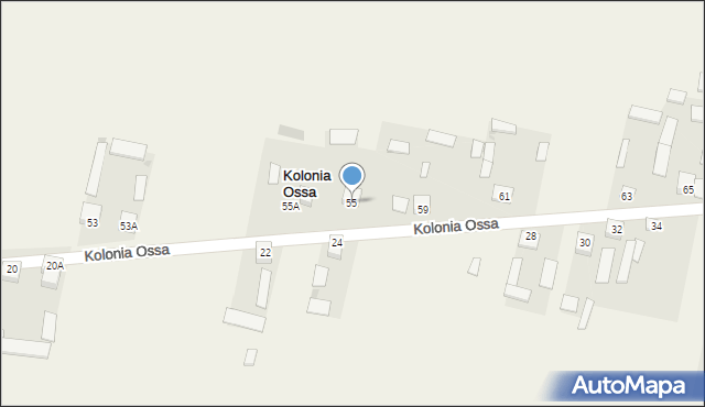 Kolonia Ossa, Kolonia Ossa, 55, mapa Kolonia Ossa