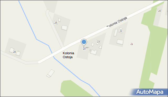 Kolonia Ostoja, Kolonia Ostoja, 24, mapa Kolonia Ostoja