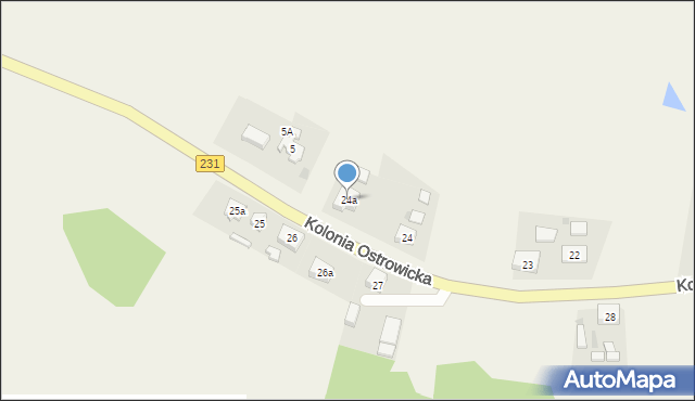 Kolonia Ostrowicka, Kolonia Ostrowicka, 24a, mapa Kolonia Ostrowicka