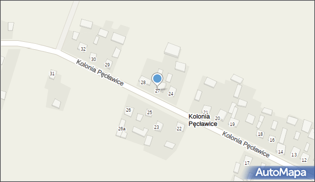 Kolonia Pęcławice, Kolonia Pęcławice, 27, mapa Kolonia Pęcławice