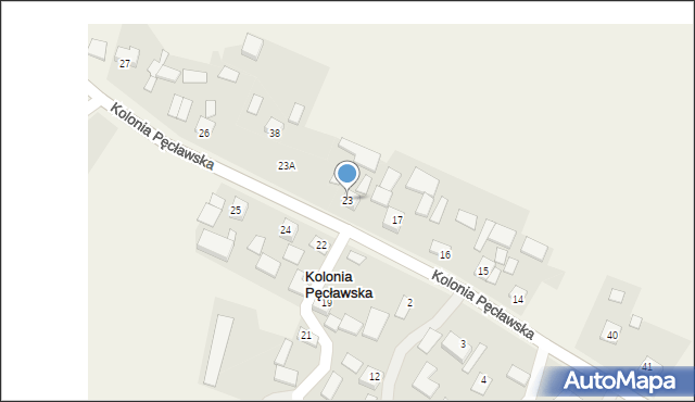 Kolonia Pęcławska, Kolonia Pęcławska, 23, mapa Kolonia Pęcławska