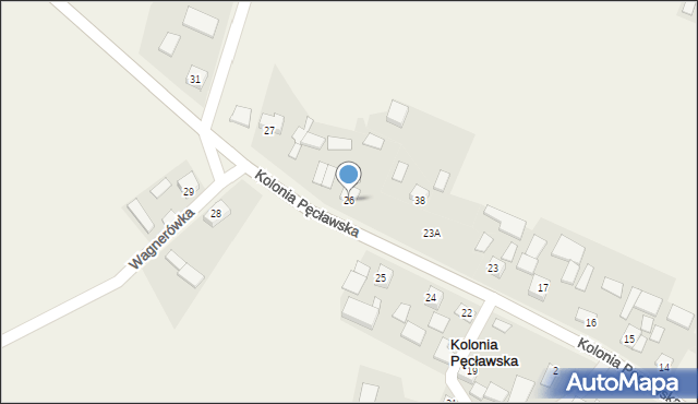 Kolonia Pęcławska, Kolonia Pęcławska, 26, mapa Kolonia Pęcławska