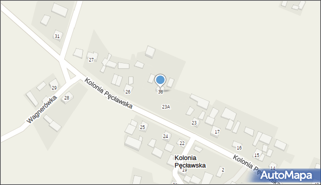 Kolonia Pęcławska, Kolonia Pęcławska, 38, mapa Kolonia Pęcławska