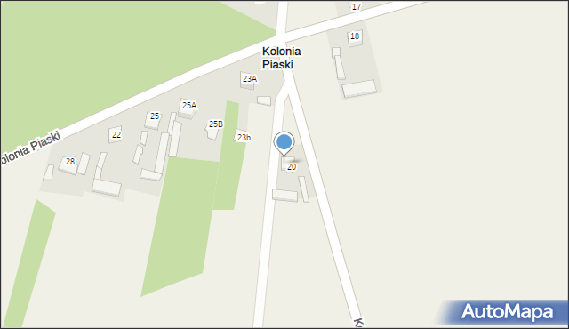 Kolonia Piaski, Kolonia Piaski, 23, mapa Kolonia Piaski