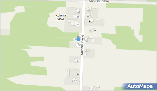 Kolonia Piaski, Kolonia Piaski, 14, mapa Kolonia Piaski