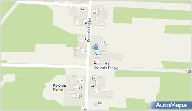 Kolonia Piaski, Kolonia Piaski, 25, mapa Kolonia Piaski