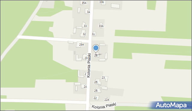 Kolonia Piaski, Kolonia Piaski, 28, mapa Kolonia Piaski