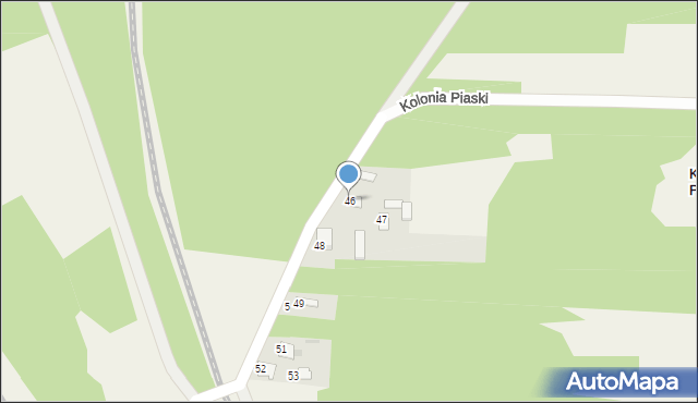 Kolonia Piaski, Kolonia Piaski, 46, mapa Kolonia Piaski