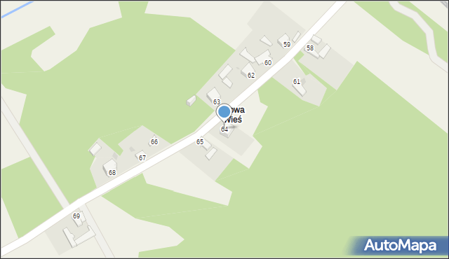 Kolonia Piaski, Kolonia Piaski, 64, mapa Kolonia Piaski