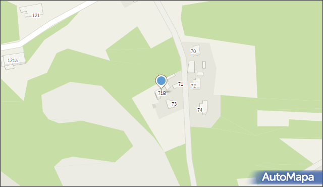 Kolonia Piaski, Kolonia Piaski, 71B, mapa Kolonia Piaski