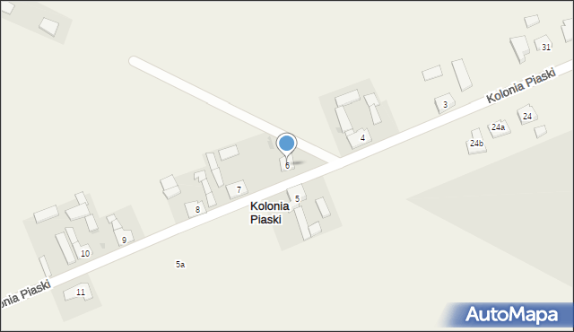 Kolonia Piaski, Kolonia Piaski, 6, mapa Kolonia Piaski