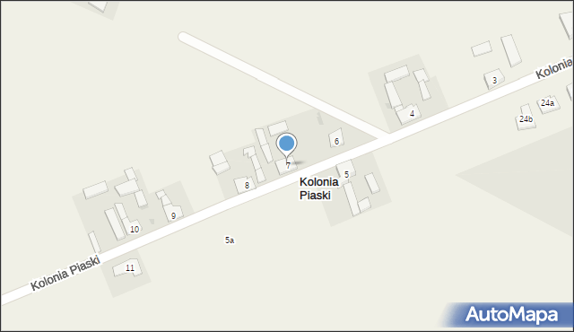 Kolonia Piaski, Kolonia Piaski, 7, mapa Kolonia Piaski