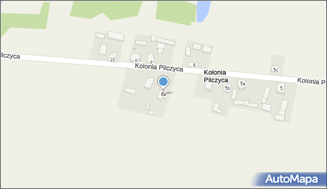 Kolonia Pilczyca, Kolonia Pilczyca, 8a, mapa Kolonia Pilczyca