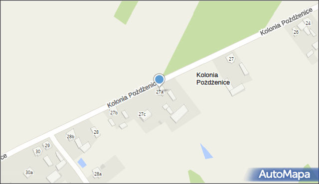 Kolonia Pożdżenice, Kolonia Pożdżenice, 27a, mapa Kolonia Pożdżenice