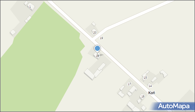 Kolonia Przerąb, Kolonia Przerąb, 18, mapa Kolonia Przerąb