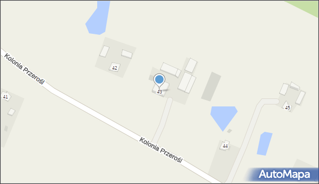 Kolonia Przerośl, Kolonia Przerośl, 43, mapa Kolonia Przerośl