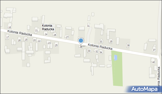 Kolonia Raducka, Kolonia Raducka, 28, mapa Kolonia Raducka