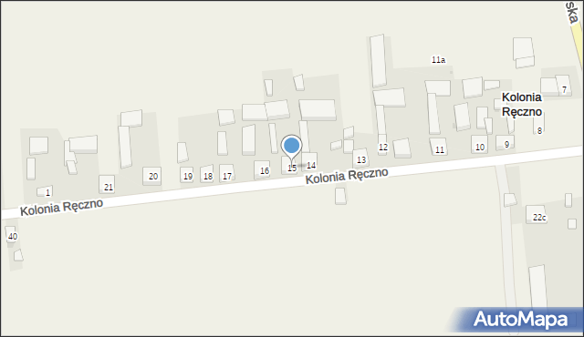 Kolonia Ręczno, Kolonia Ręczno, 15, mapa Kolonia Ręczno
