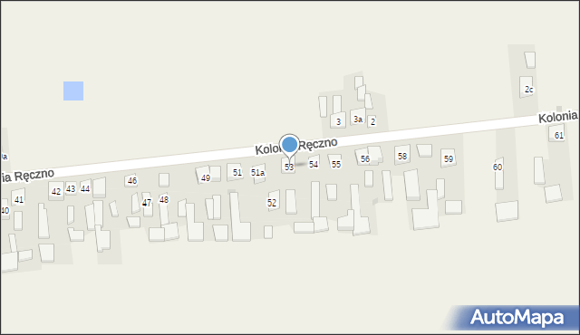 Kolonia Ręczno, Kolonia Ręczno, 53, mapa Kolonia Ręczno