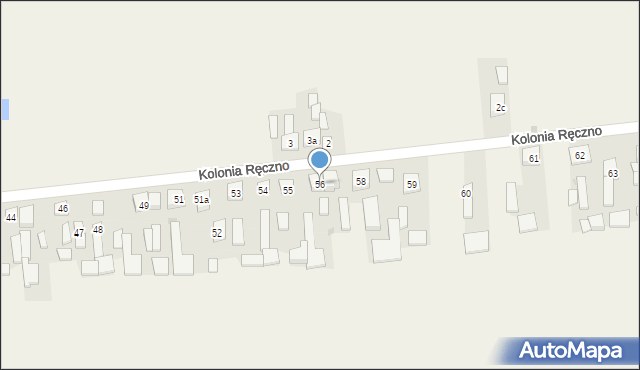 Kolonia Ręczno, Kolonia Ręczno, 56, mapa Kolonia Ręczno