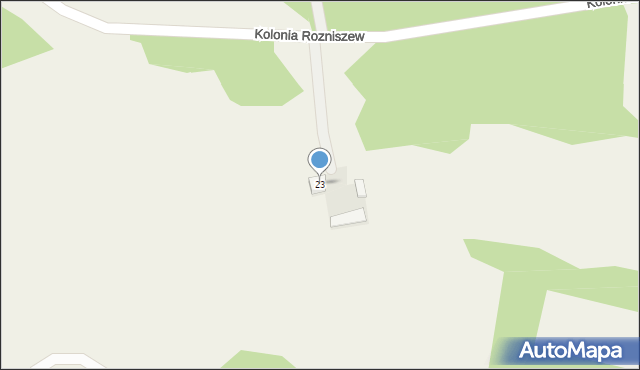 Kolonia Rozniszew, Kolonia Rozniszew, 23, mapa Kolonia Rozniszew