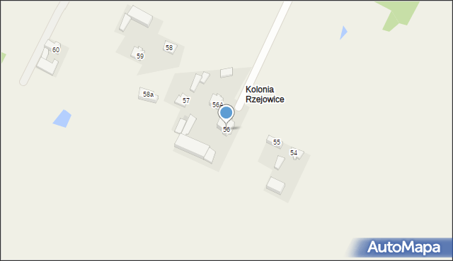 Kolonia Rzejowice, Kolonia Rzejowice, 56, mapa Kolonia Rzejowice