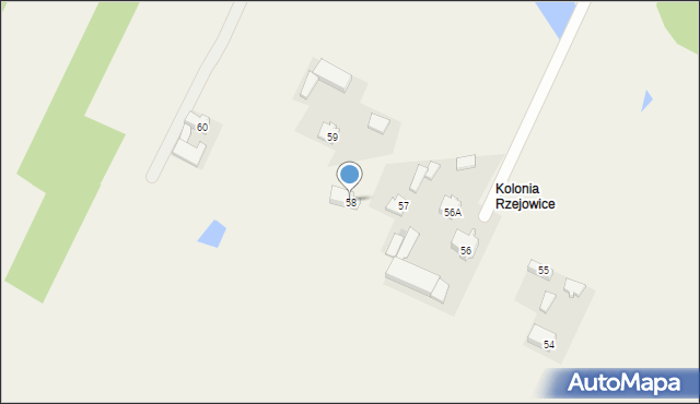 Kolonia Rzejowice, Kolonia Rzejowice, 58, mapa Kolonia Rzejowice