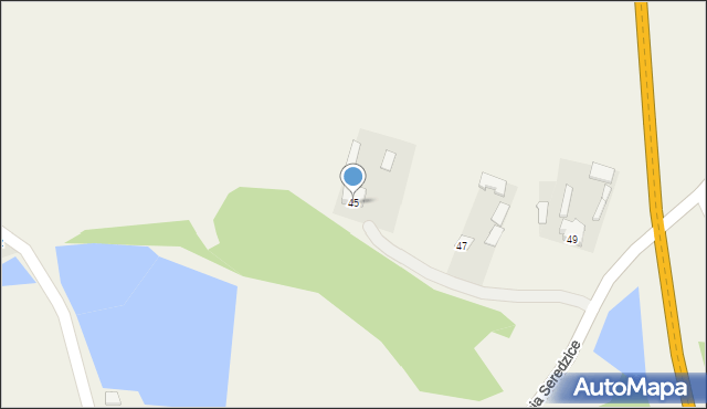 Kolonia Seredzice, Kolonia Seredzice, 45, mapa Kolonia Seredzice