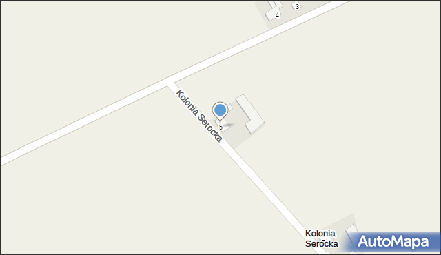 Kolonia Serocka, Kolonia Serocka, 5, mapa Kolonia Serocka