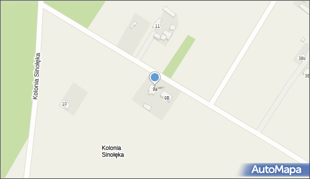 Kolonia Sinołęka, Kolonia Sinołęka, 9a, mapa Kolonia Sinołęka