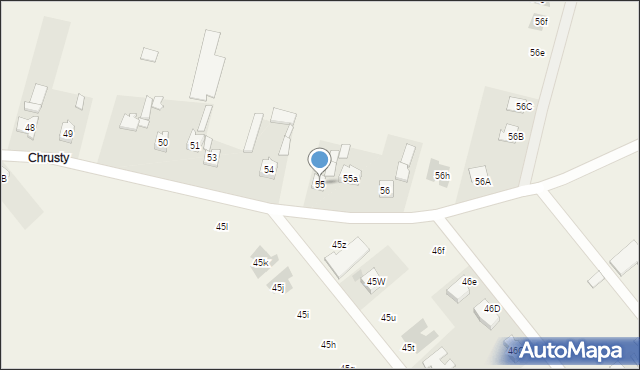 Kolonia Skarszewek, Kolonia Skarszewek, 55, mapa Kolonia Skarszewek