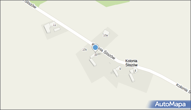 Kolonia Śliszów, Kolonia Śliszów, 10, mapa Kolonia Śliszów