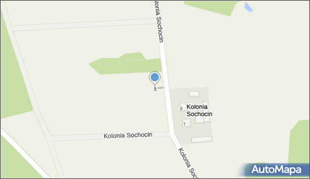 Kolonia Sochocin, Kolonia Sochocin, 8, mapa Kolonia Sochocin