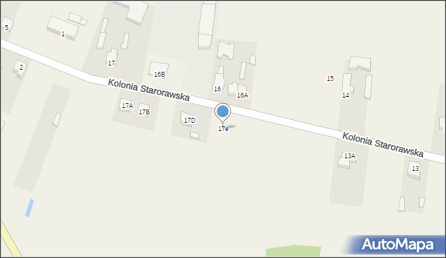 Kolonia Starorawska, Kolonia Starorawska, 17e, mapa Kolonia Starorawska