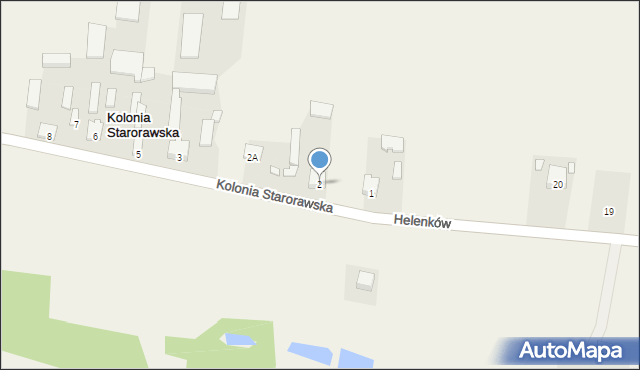 Kolonia Starorawska, Kolonia Starorawska, 2, mapa Kolonia Starorawska