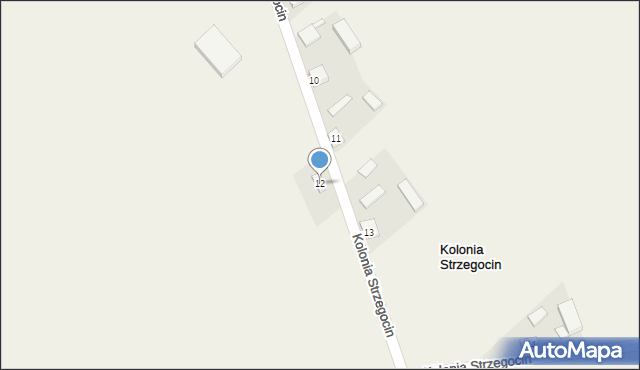 Kolonia Strzegocin, Kolonia Strzegocin, 12, mapa Kolonia Strzegocin